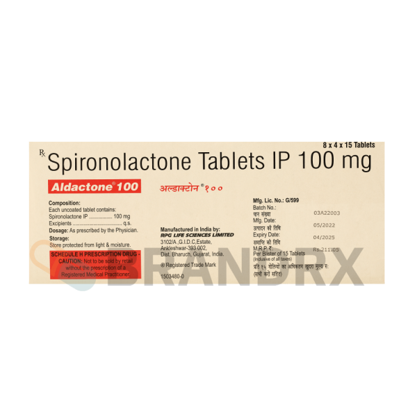 Aldactone 100 mg RPG Life Sciences Ltd.