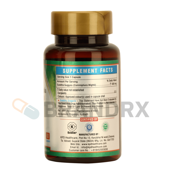 Shuddha Guggulu 500 mg Ayurleaf Inc.